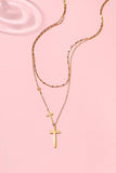 18K Stainless Steel Cross Necklace