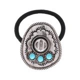 Western Stone Cowboy Hat  Decorative Hair Tie