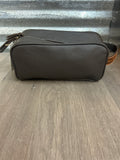 Dark Brown Leather Toiletry Bag