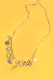 Charm Necklace- Bow, Checker, Heart, Floral