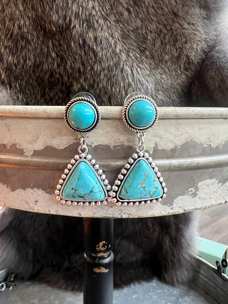 Turquoise Post Earrings