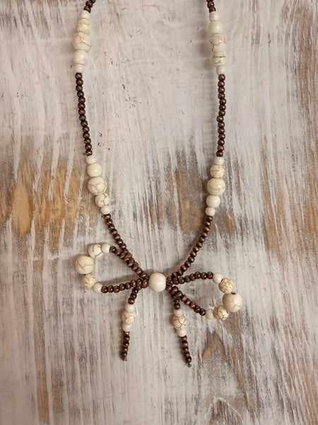 Beaded Bow Necklace