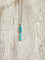 3 Stone Turquoise Necklace