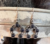 Western Squash Blossom Dangle Earrings