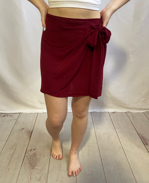 Merlot Mini Skirt