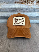 Howdy Darlin' Embroidery Patch Corduroy Cap