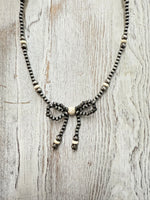 Western Navajo Style Bead Coquette Bow Necklace