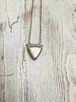 White Triangle Necklace