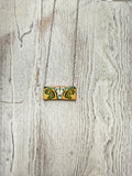 Western Tooled Leather Bar Necklace