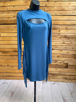 Teal Fringe Dress