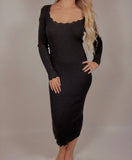 Scallop Rib Knit Dress