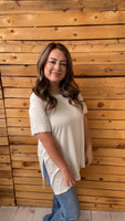 Ivory plain tee