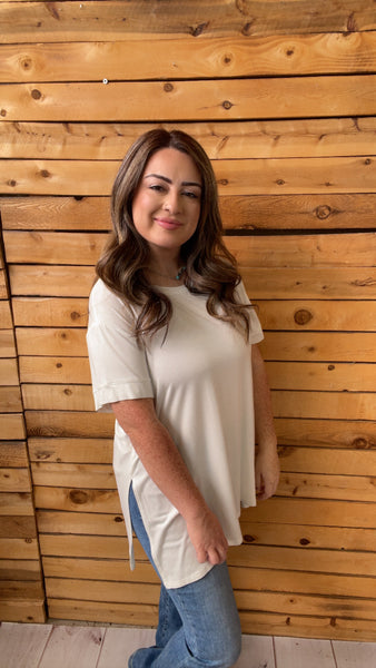 Ivory plain tee