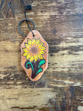 Tooled Leather Keyring