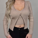 Twofer Ribbed Sweater