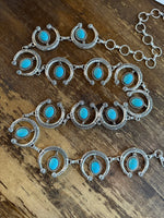 Turquoise Squash Blossom Belt