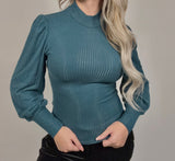 Long Sleeve Back Button Top