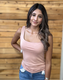 Long Andrea Square Neck Tank Top