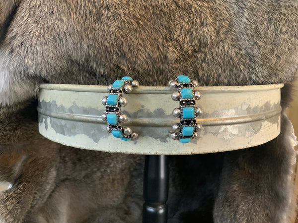 Western Turquoise Stone Hoop