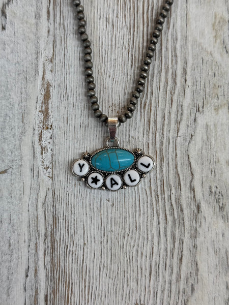 Rodeo Yall Howdy - Bead Pendant Necklace