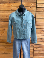 Lanie Teal Denim Jacket