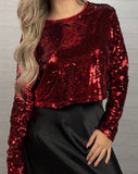 Sequin Crop Top