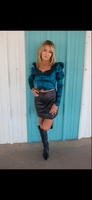 Della dark teal corset