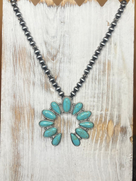 Squash Blossom Pearl Necklace