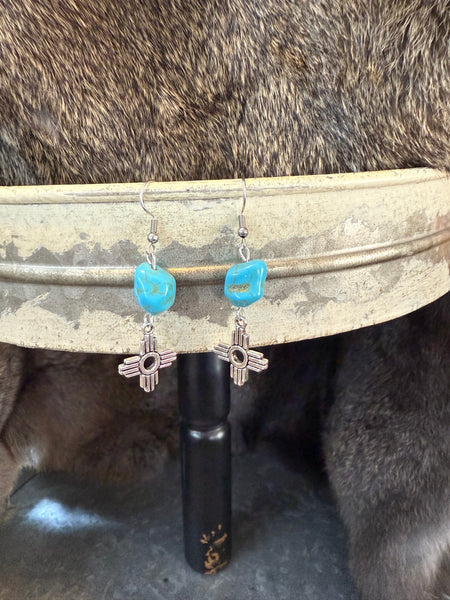 Zia Turquoise Beaded Earring