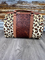 MW Animal Print Tooled Duffle Bag