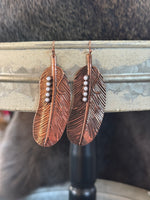 Stone Studded Feather Earring