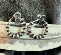 Navajo Bead Hoop Earrings
