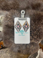 Western Hand Stone Aztec Post Earrings