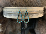 Stone & Burnished Silver Earring