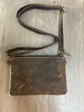 Cowhide and Leather Small Crossbody