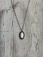 Oval White Stone Necklace