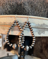 Copper Tear Drop Navajo Bead Earrings