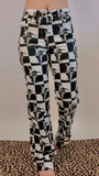 Black White Checkered Trouser Jeans