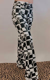 Black White Checkered Trouser Jeans
