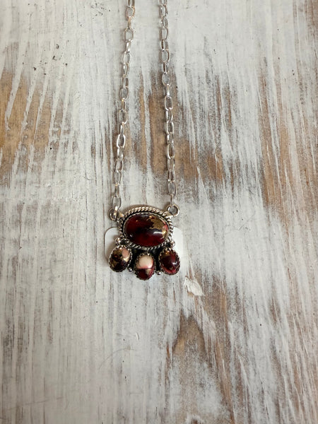 Dhalia Rose Half Cluster Necklace