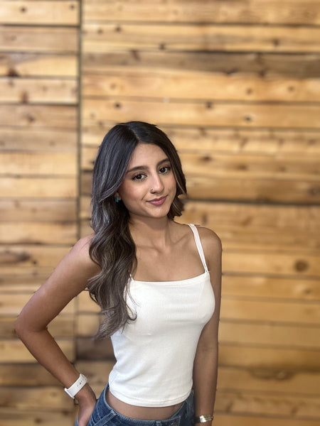 Riley ribbed crop cami