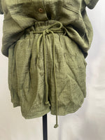 Crinkled Draw String Short