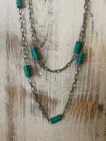 36” Chain Link Necklace with Accents
