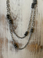 36” Chain Link Necklace with Accents