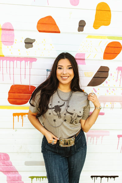 Double Trouble Steer Graphic Tee