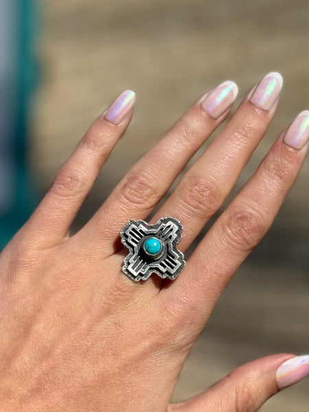 Zia Kingman Turquoise Ring