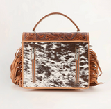 Loyal West Classic Flap Medium Tassle Bag Floria Handtooled