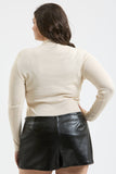 Plus Mock Neck Long Sleeve Top
