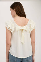 Ruffle Back Bow Top