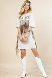 Gaia Western Wild Soul Print T Shirt Dress